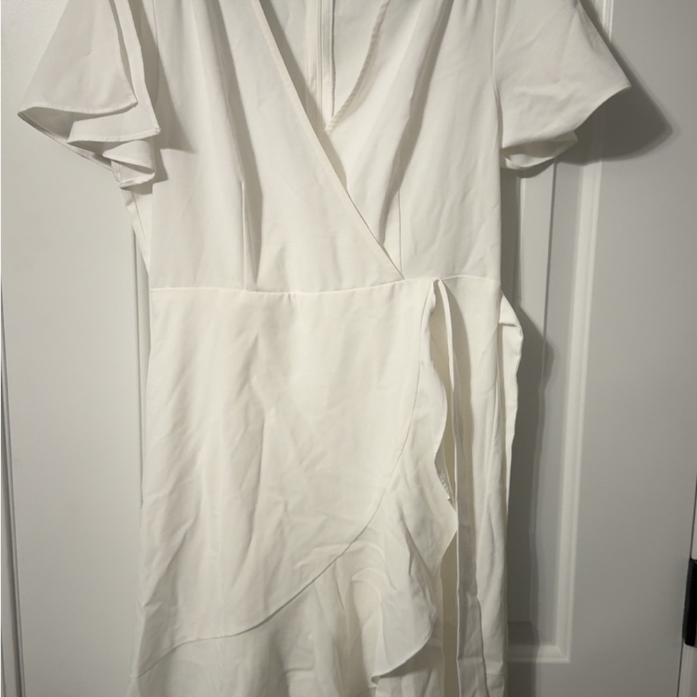Altar'd State Cream Asymmetrical Dress